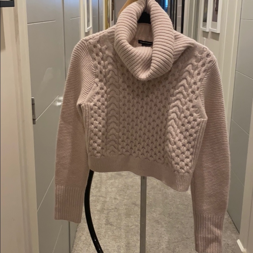 Club Mónaco lambswool blend pink sweater